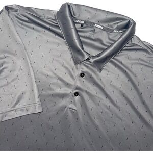 *Adidas Golf Polo Shirt Men's 2XL Gray Short Sleeve- B